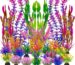Assorted Colorful Plastic Aquarium Plants