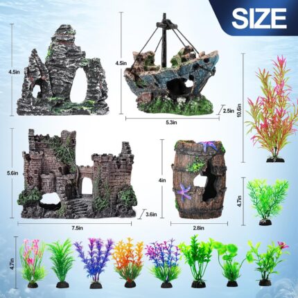 Premium Resin Aquarium Decor Set - Hình 2