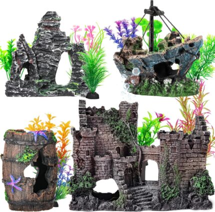 Premium Resin Aquarium Decor Set