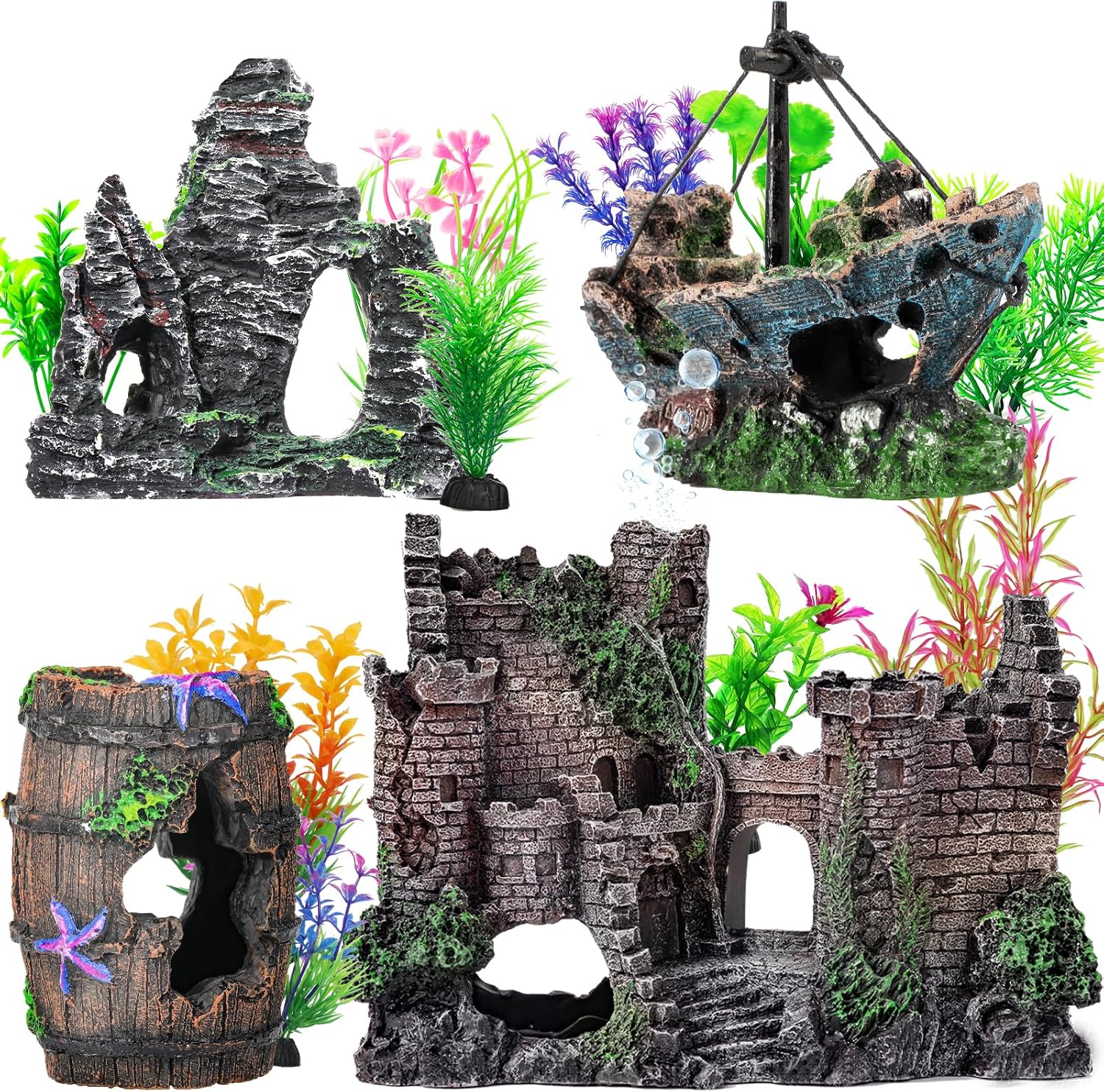 Aquarium Decoration Kit Premium Resin Aquarium Decor Set
