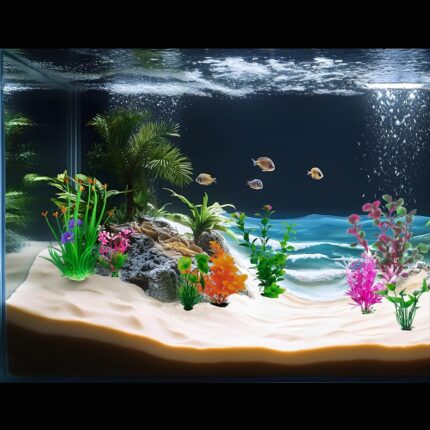 Vibrant Plastic Aquarium Plant Set - Hình 2
