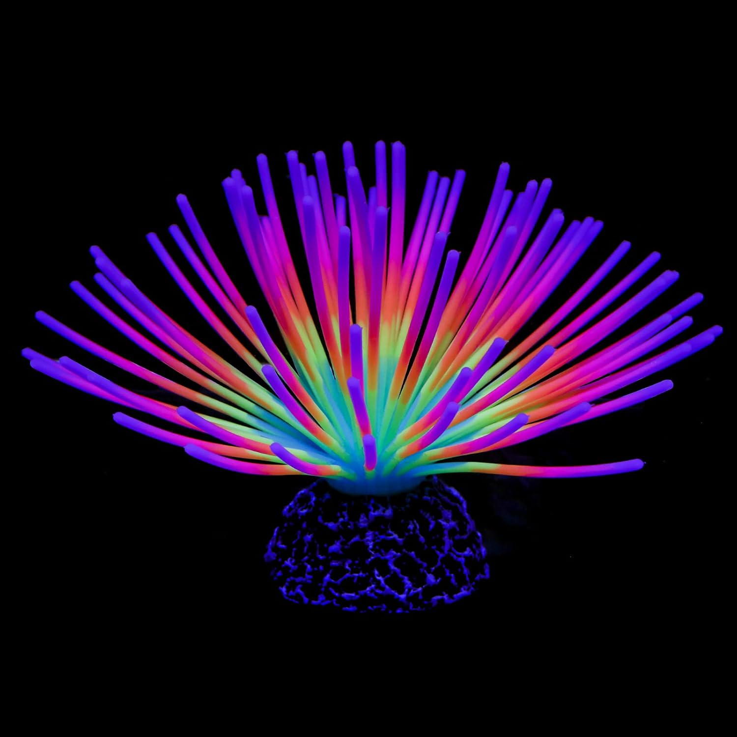 Aquarium Sea Urchin Ornament Fluorescent Silicone Anemone