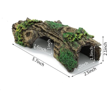 Mossy Forest Log Aquarium Hideaway - Hình 2