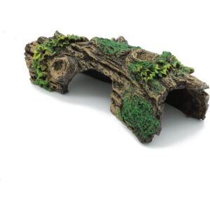 Mossy Forest Log Aquarium Hideaway