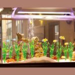 Vibrant Green Plastic Aquarium Plants - Hình 6