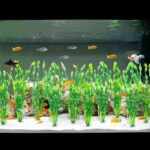 Vibrant Green Plastic Aquarium Plants - Hình 4