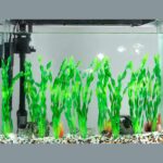 Vibrant Green Plastic Aquarium Plants - Hình 3