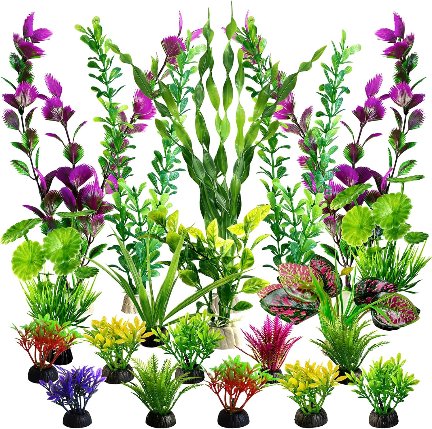 Plastic Aquarium Plants Diverse Artificial Aquarium Plant Set