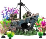 Sunken Shipwreck Aquarium Decor