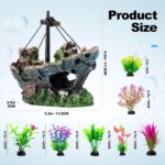 Sunken Shipwreck Aquarium Decor - Hình 2