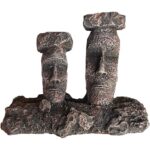 Ancient Island Stone Head Aquarium Ornament - Hình 2