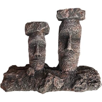Ancient Island Stone Head Aquarium Ornament - Hình 2