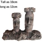 Ancient Island Stone Head Aquarium Ornament - Hình 6
