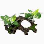 Realistic Driftwood Aquarium Decor with Pothos Plants - Hình 10
